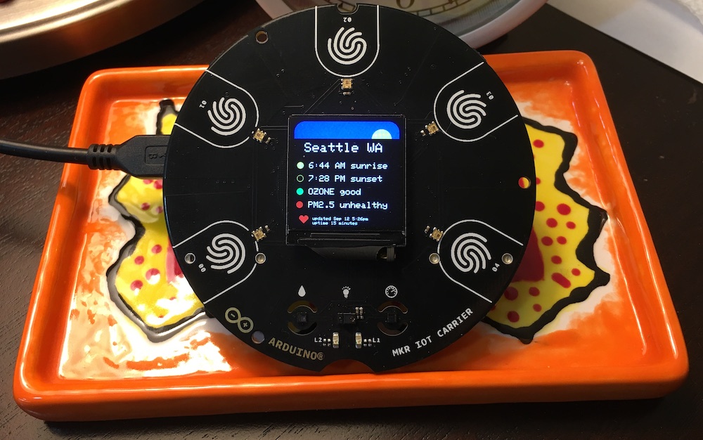 Regional Air Quality with Arduino Explore IoT Kit